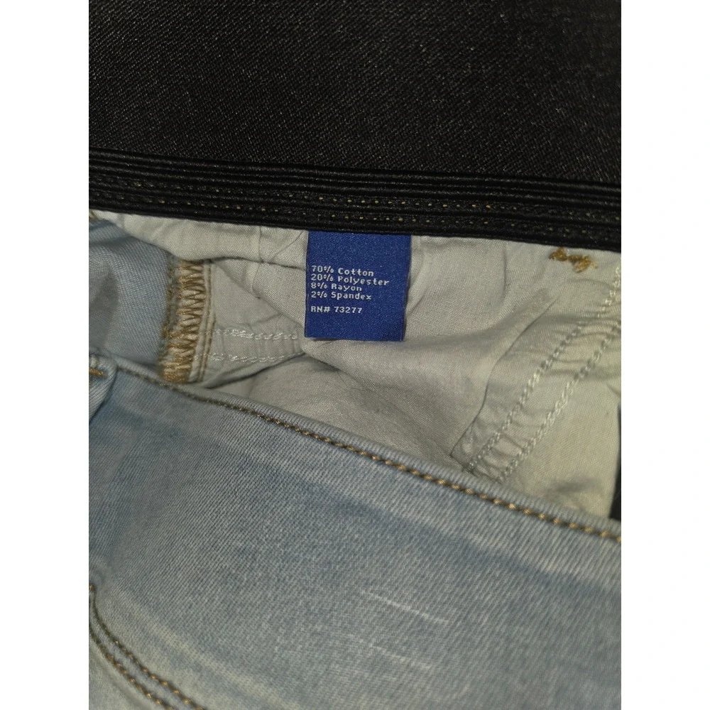 A.N.A Womens Light Wash Bermuda‎ Denim Shorts Size 16P High Rise Cuffed Stretch